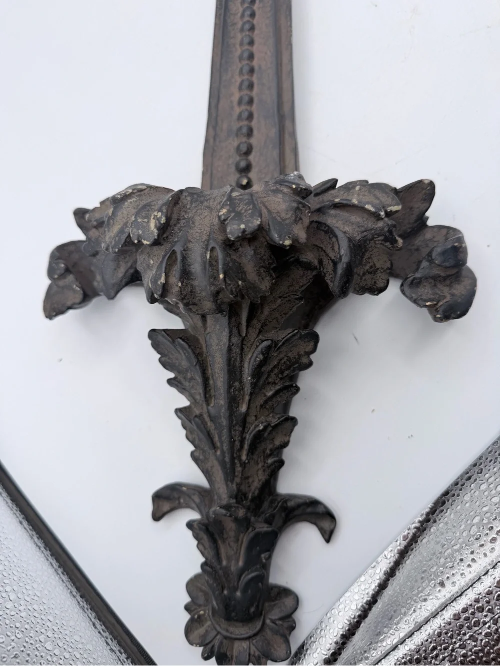 Regency Vintage Gilt Acanthus Leaf Wall Bracket/ Plate or Picture Mount 27”